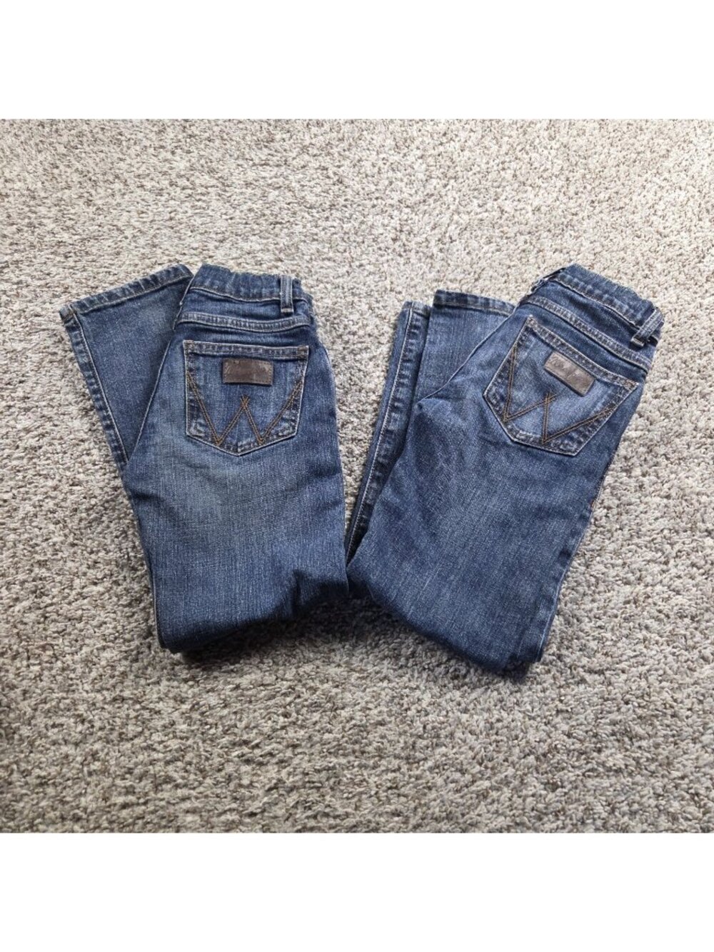Lot Wrangler Retro Jeans Boys 8 Slim Denim Slim Straight Dark Wash Western
